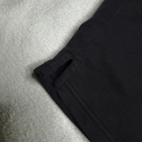 Adidas Black Essential Linear Graphic Logo High Rise Sweat Shorts - Picture 6 of 8